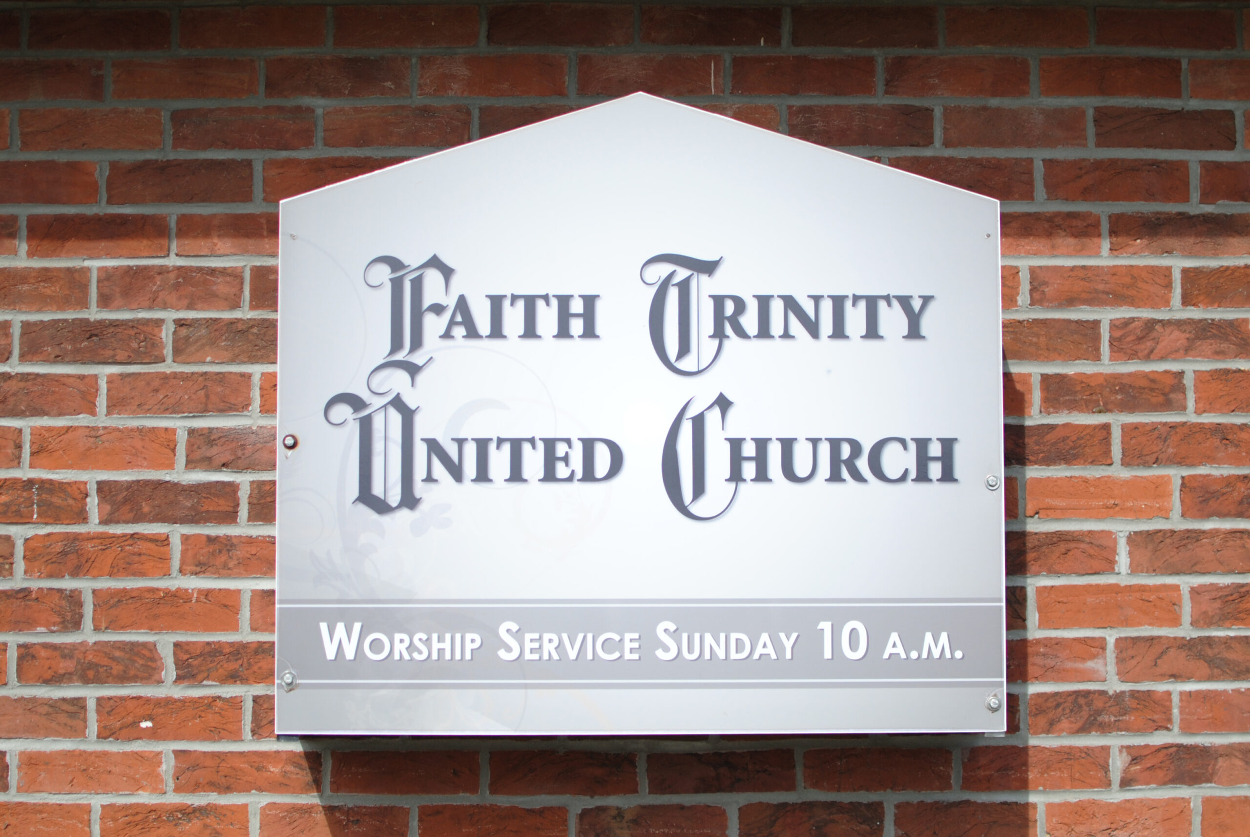 Faith Trinity United Church sign